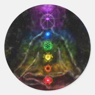 ETHERIC AURA CHAKRA CLASSIC ROUND STICKER