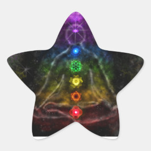 ETHERIC AURA CHAKRA STAR STICKER