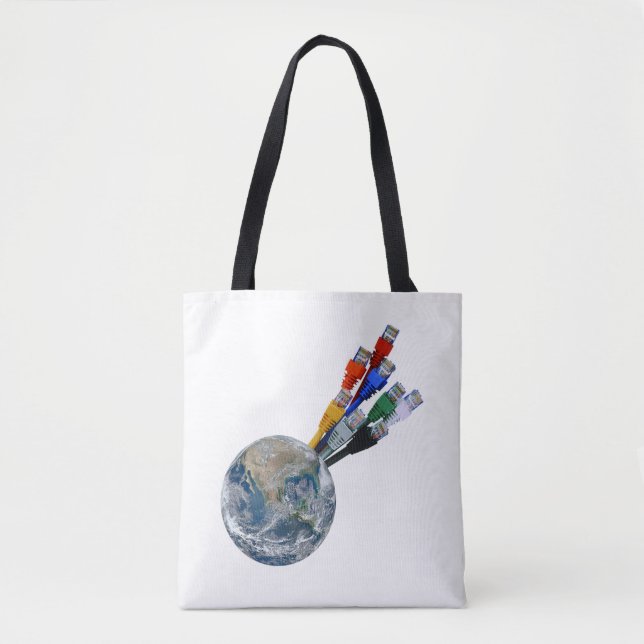 Ethernet Network Connected Earth Tote Bag (Front)