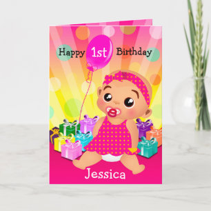 Ethic Baby First Birthday Card - Add Photo