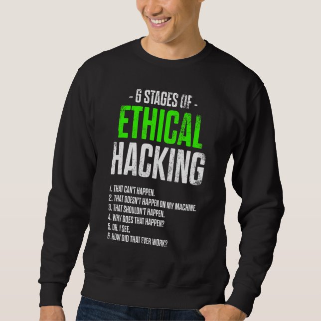 Ethical Hacker Cybersecurity It Pen Tester Sweatshirt (Front)