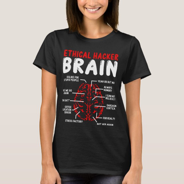 Ethical Hacking Online Security Cybersecurity T-Shirt (Front)