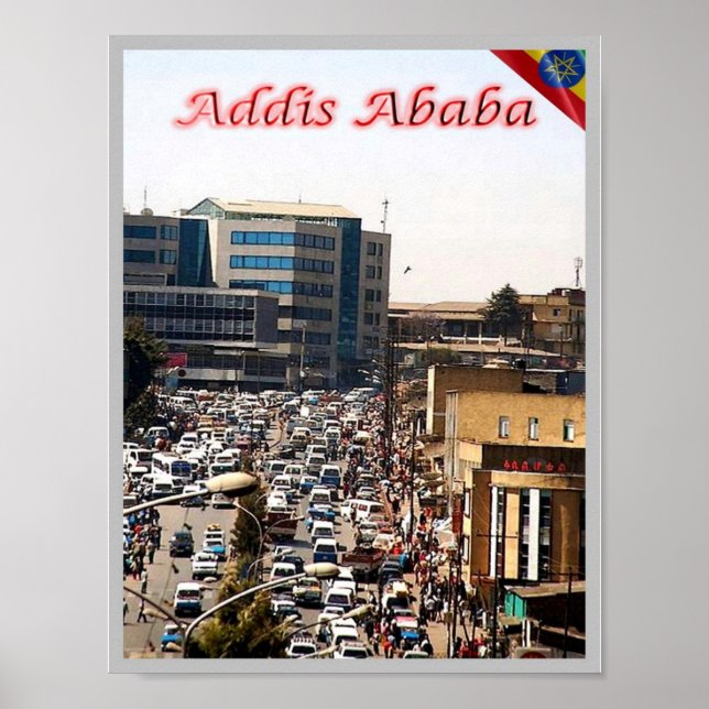 Ethiopia - Addis Ababa - The Bustling Center - Poster (Front)