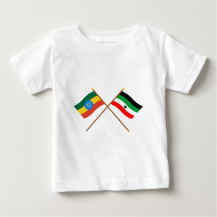 Ethiopia and Gambella Crossed Flags Baby T-Shirt