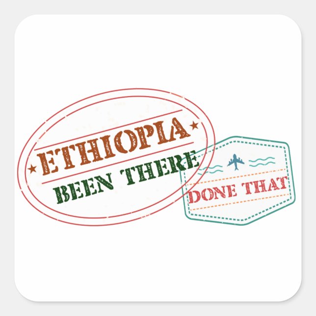 Ethiopia Been There Done That Square Sticker (Front)