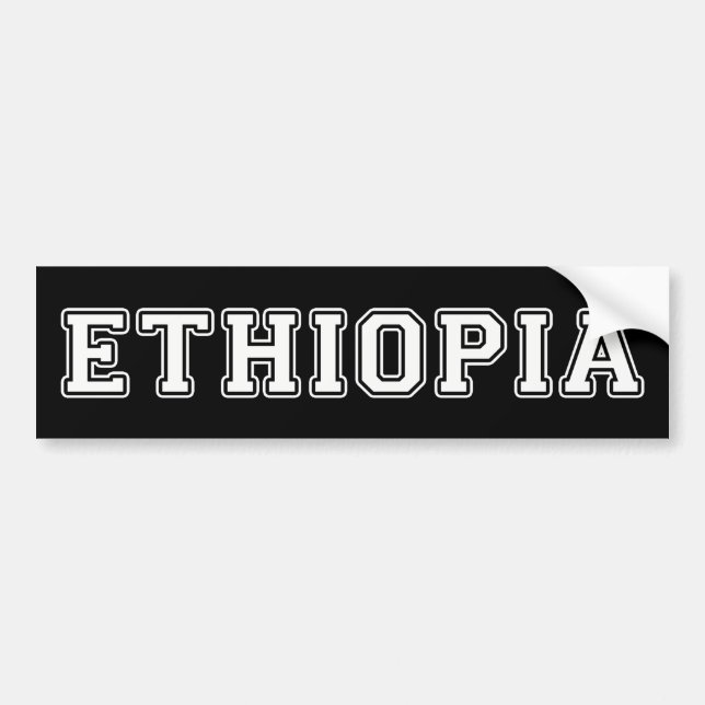 Ethiopia Bumper Sticker (Front)