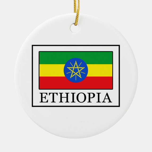 Ethiopia Ceramic Tree Decoration (Front)