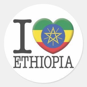 Ethiopia Classic Round Sticker