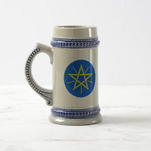 ethiopia emblem beer stein