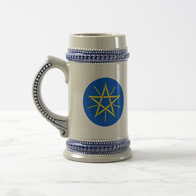 ethiopia emblem beer stein (Left)