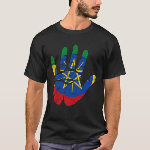 Ethiopia Ethiopian Africa Flag Proud Love Melanin  T-Shirt