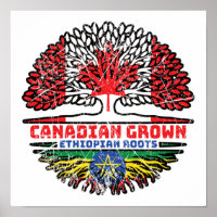 Ethiopia Ethiopian Canadian Canada Tree Roots Flag