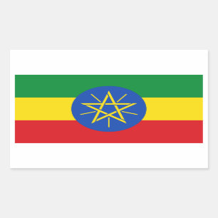 Ethiopia/Ethiopian Flag Rectangular Sticker