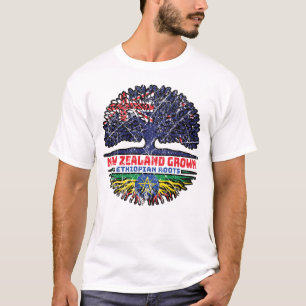 Ethiopia Ethiopian New Zealander New Zealand Tree T-Shirt