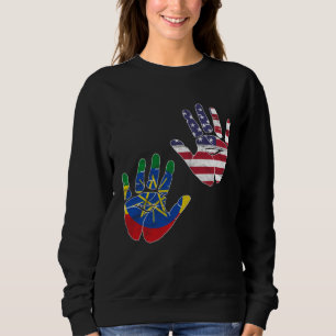 Ethiopia Ethiopians Africa Flag Proud DNA American Sweatshirt