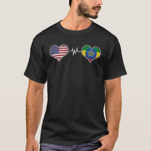 Ethiopia Ethiopians Africa Flag Proud DNA American T-Shirt