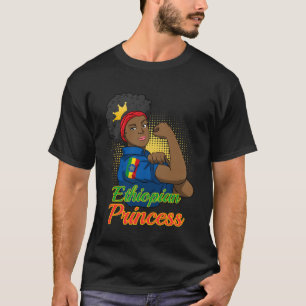 Ethiopia Ethiopians Woman Flag Proud Love Princess T-Shirt