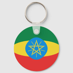 Ethiopia Fisheye Flag Keychain