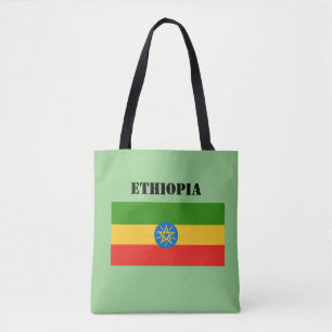 Ethiopia Flag Africa Tote Bag