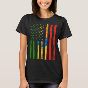 Ethiopia Flag America US It is in my DNA  Ethiopia T-Shirt