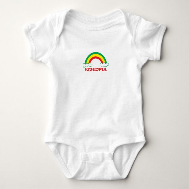 Ethiopia Flag Baby Bodysuit (Front)