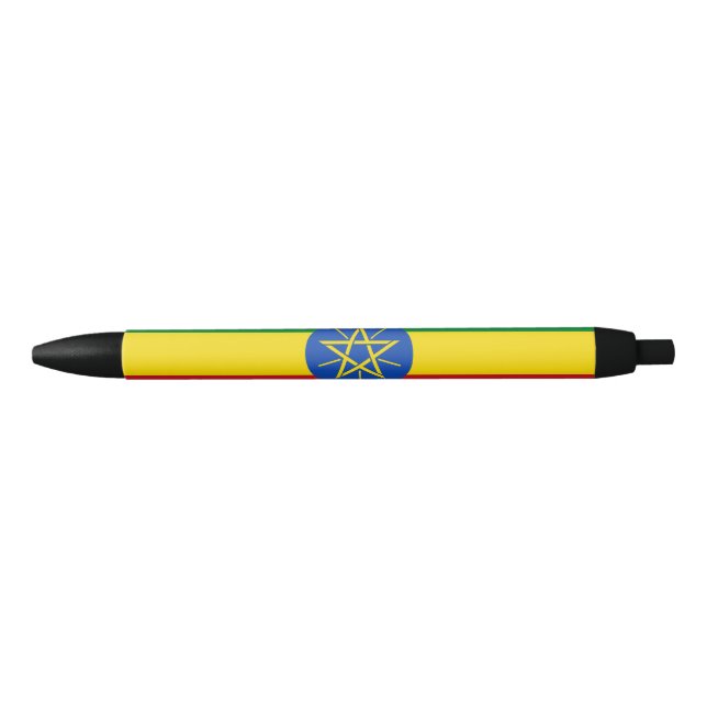 Ethiopia Flag Black Ink Pen (Front)