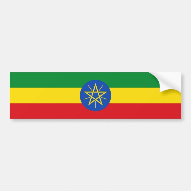 Ethiopia Flag Bumper Sticker (Front)