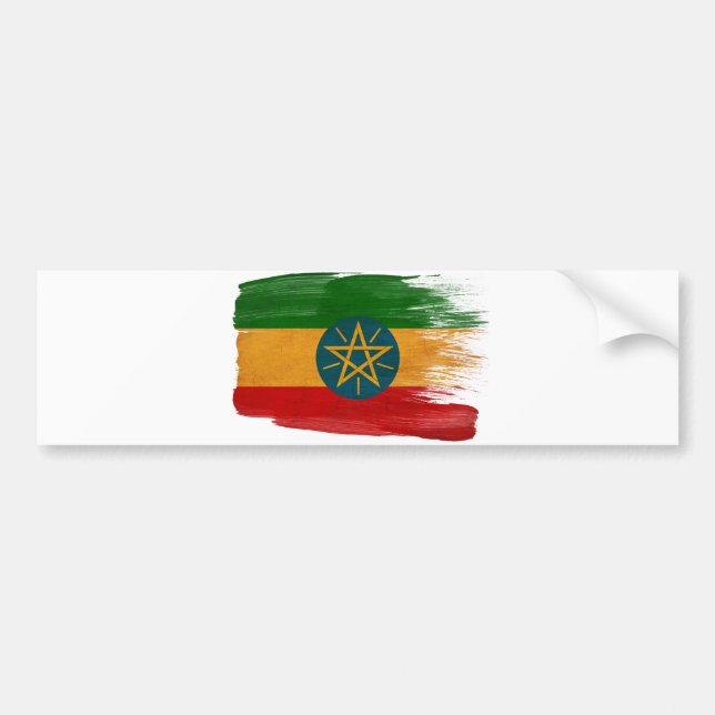 Ethiopia Flag Bumper Sticker (Front)