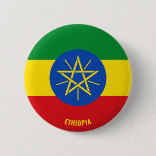 Ethiopia Flag Charming Patriotic 6 Cm Round Badge
