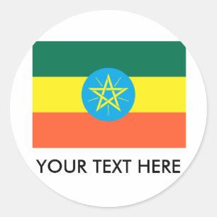 Ethiopia Flag Classic Round Sticker