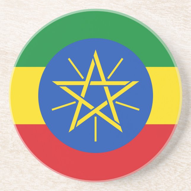 Ethiopia Flag Coaster (Front)