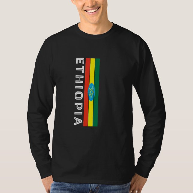 Ethiopia Flag Colours T-Shirt (Front)