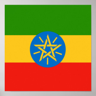 Ethiopia Flag Ethiopian Country Home Pride Africa Poster