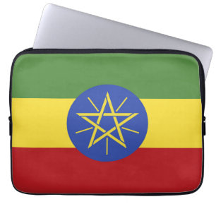 Ethiopia flag laptop sleeve