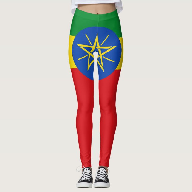 Ethiopia Flag Leggings (Front)