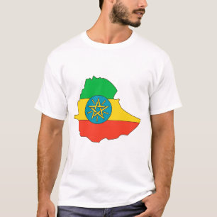 Ethiopia flag map T-Shirt