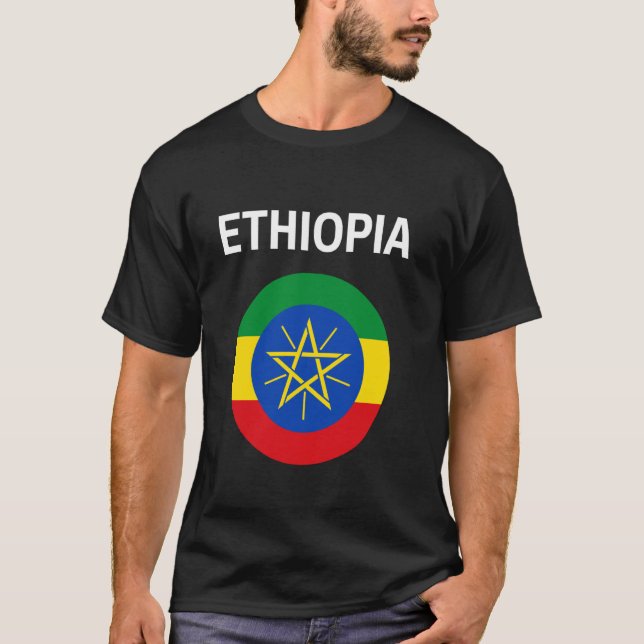 Ethiopia Flag Modern T-Shirt (Front)
