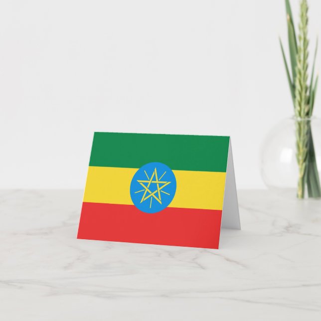 Ethiopia Flag Notecard (Front)