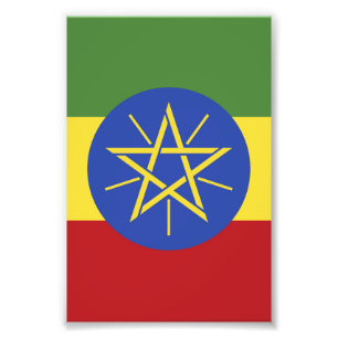 Ethiopia flag photo print