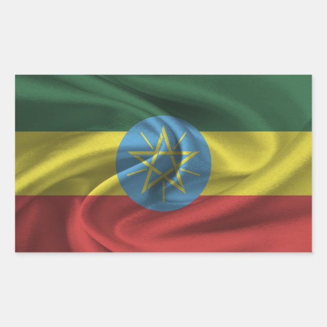 Ethiopia Flag Rectangular Sticker (Front)