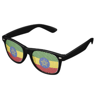 Ethiopia flag retro sunglasses