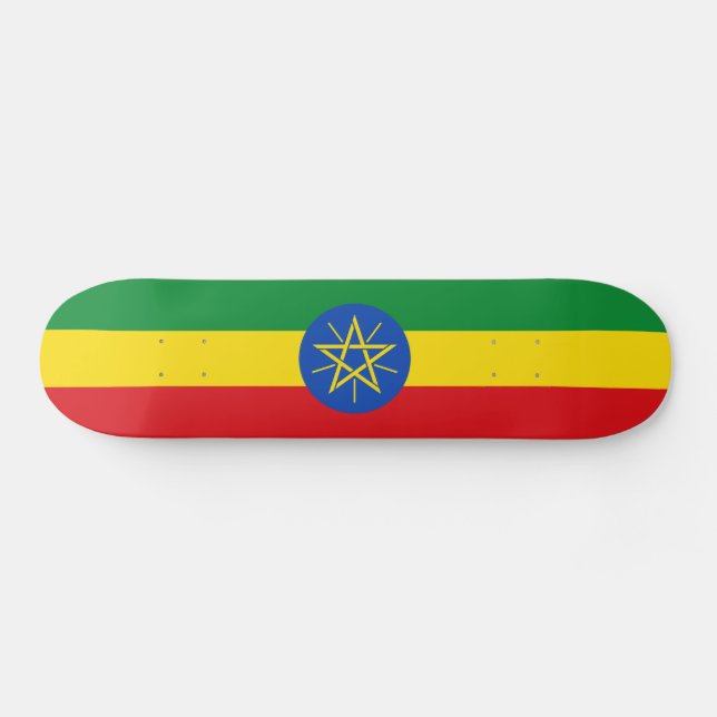Ethiopia Flag Skateboard (Horz)