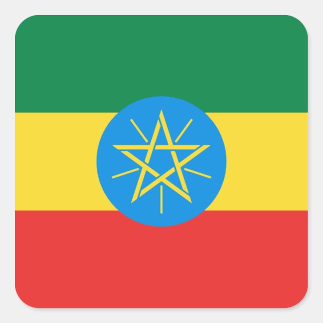 Ethiopia Flag Sticker (Front)