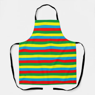 Ethiopia flag stripes country symbol pattern lines apron