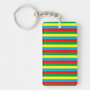 Ethiopia flag stripes country symbol pattern lines key ring