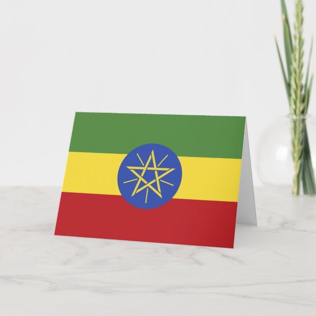 Ethiopia flag thank you card (Front)