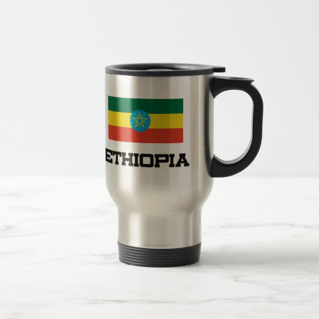 Ethiopia Flag Travel Mug (Right)