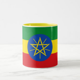 Ethiopia Flag Two-Tone Coffee Mug