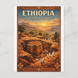 ETHIOPIA – Land of Ancient Wonders Postcard