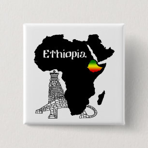 ETHIOPIA / LION of JUDAH 15 Cm Square Badge